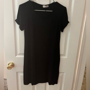 Basic black t-shirt dress